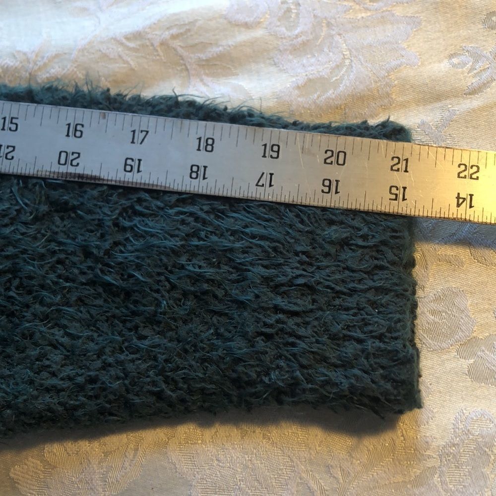 Skies are Blue Sz 0X Pit to Pit 24 1/2" Teal Green Blue Eyelash Cardigan Used - Picture 11 of 15